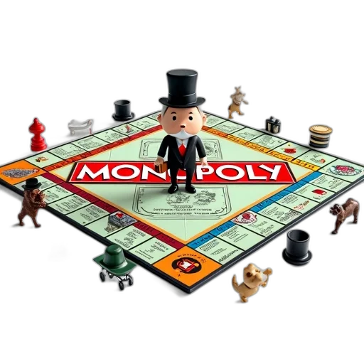 colorful, monopoly, game, board, cartoon, character, top, hat transparent PNG cut-out