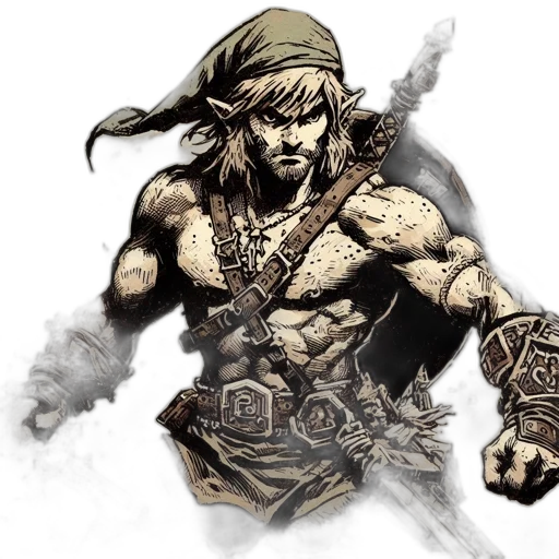 sword, fantasy art, concept art, comic book art, photorealistic, armored, warrior, resembling transparent PNG cut-out