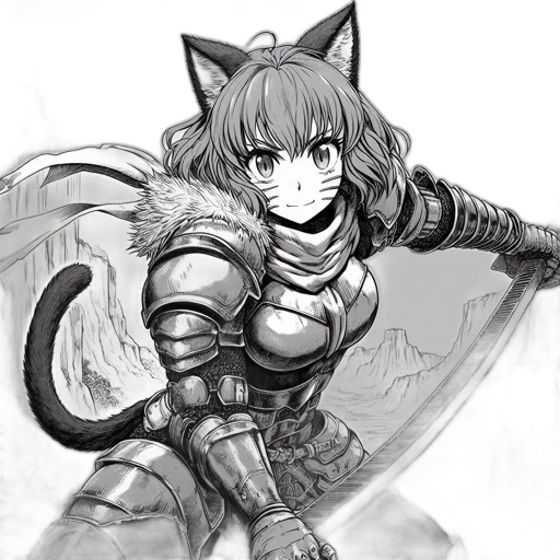 sword, weapon, staff, fantasy art, concept art, anime, pencil sketch, monochrome transparent PNG cut-out