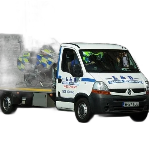 car, staff, 3d render, photorealistic, concept art, white, truck, words transparent PNG cut-out