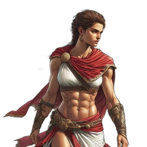 fantasy art, concept art, comic book art, pixel art, red, woman, wings, stands transparent PNG cut-out