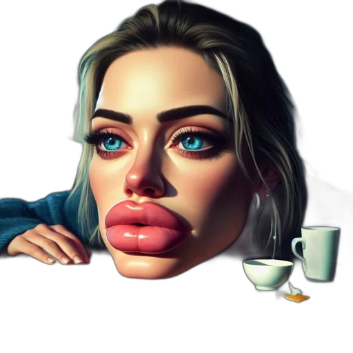 face, mask, creature, robot, photorealistic, 3d render, concept art, fantasy art transparent PNG cut-out