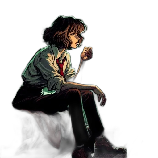 jacket, concept art, comic book art, watercolor, photorealistic, neon lights, fog, fire transparent PNG cut-out