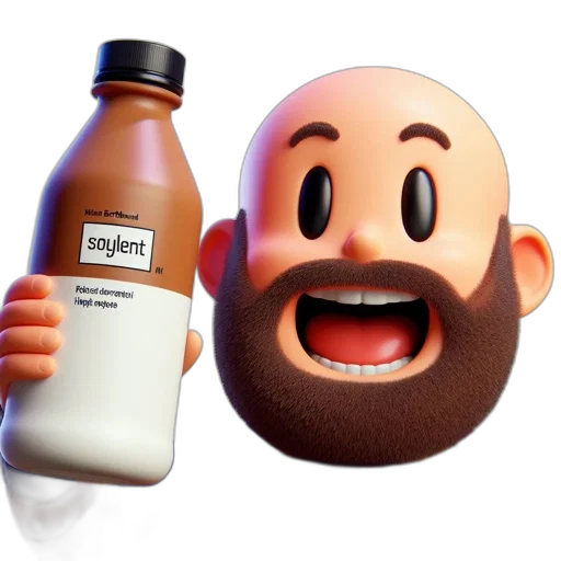 bottle, food, animal, face, 3d render, concept art, photorealistic, pixel art transparent PNG cut-out
