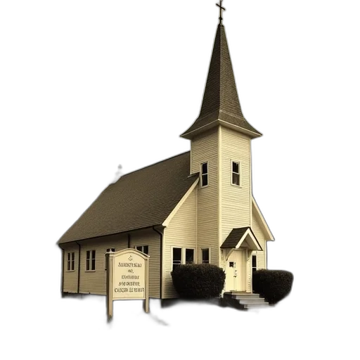 building, 3d render, concept art, photorealistic, watercolor, sepia-toned, photograph, church transparent PNG cut-out