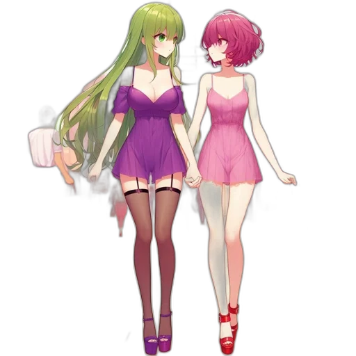 dress, concept art, 3d render, pixel art, vaporwave, green, neon, pastel transparent PNG cut-out