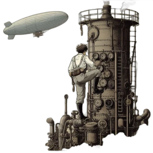 robot, weapon, concept art, pixel art, comic book art, fantasy art, underwater, outer space transparent PNG cut-out
