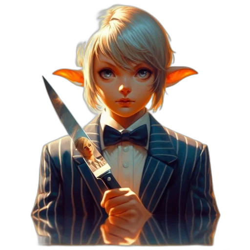 staff, sword, weapon, face, concept art, fantasy art, pixel art, anime transparent PNG cut-out