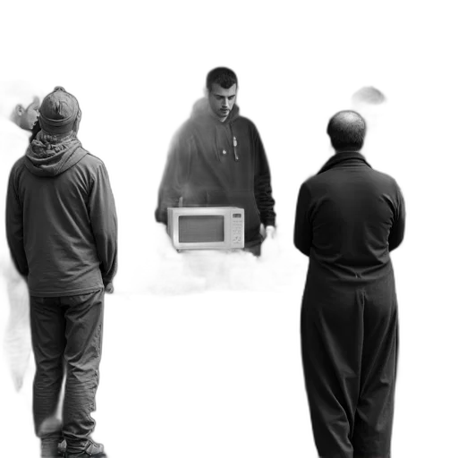 jacket, staff, concept art, 3d render, fog, group, people, gathered transparent PNG cut-out