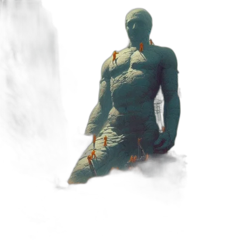 creature, robot, sword, animal, concept art, 3d render, fantasy art, comic book art transparent PNG cut-out