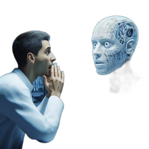 robot, mask, face, creature, concept art, 3d render, photorealistic, vaporwave transparent PNG cut-out