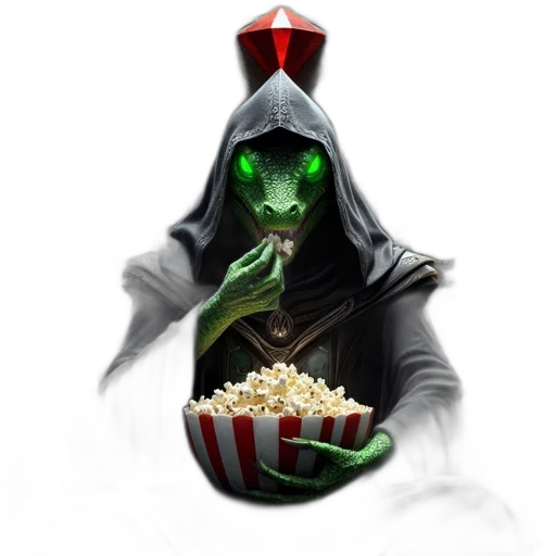 mask, staff, concept art, pixel art, fantasy art, 3d render, outer space, lizard-like transparent PNG cut-out