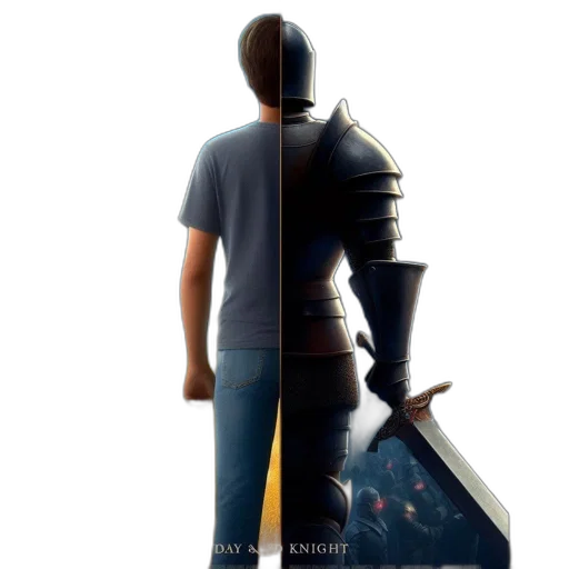 sword, weapon, jacket, robot, concept art, 3d render, fantasy art, pixel art transparent PNG cut-out