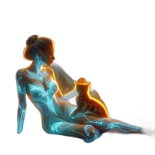 jewelry, staff, concept art, 3d render, cyberpunk, fantasy art, neon lights, underwater transparent PNG cut-out