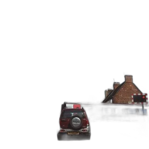 car, building, furniture, robot, 3d render, concept art, photorealistic, city street transparent PNG cut-out