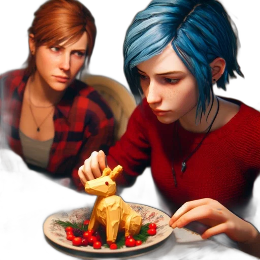 food, concept art, photorealistic, 3d render, fantasy art, blue, two, animated transparent PNG cut-out