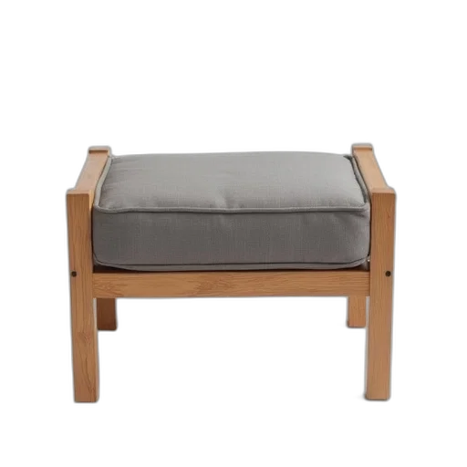 furniture, 3d render, hudson, foot, stool, oak, frame, made transparent PNG cut-out