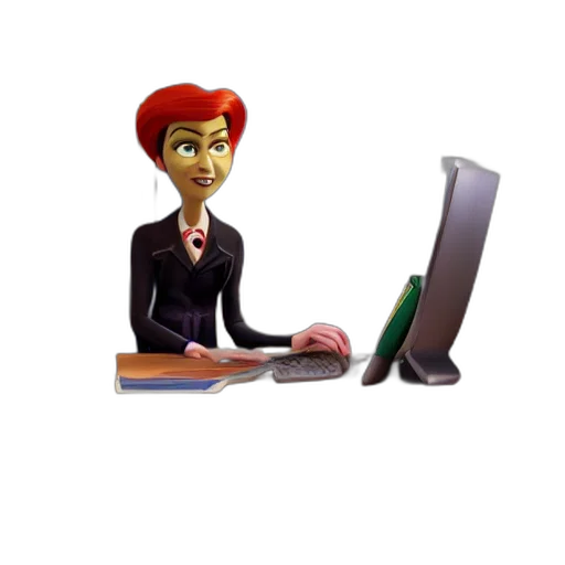 staff, furniture, 3d render, cartoon transparent PNG cut-out