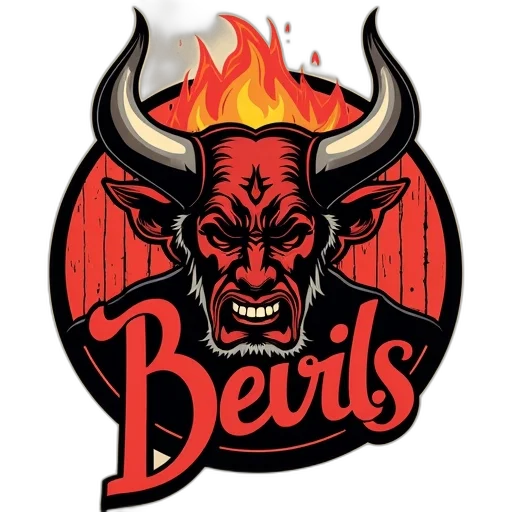 red, devil, logo, best transparent PNG cut-out