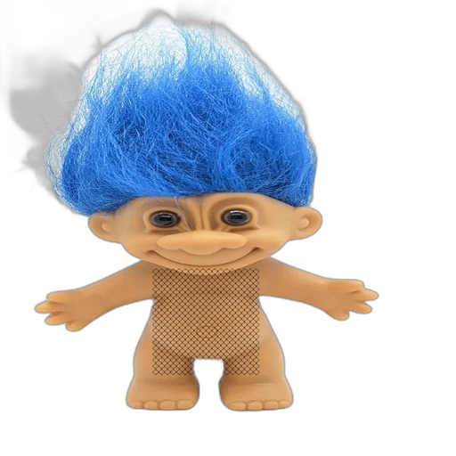 creature, hair, mask, animal, 3d render, concept art, photorealistic, toy transparent PNG cut-out