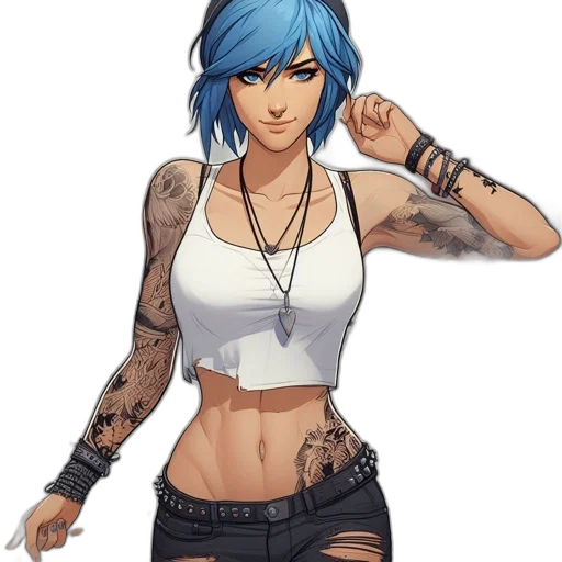 concept art, cyberpunk, pixel art, cartoon, blue, monochrome, colorful, animated transparent PNG cut-out