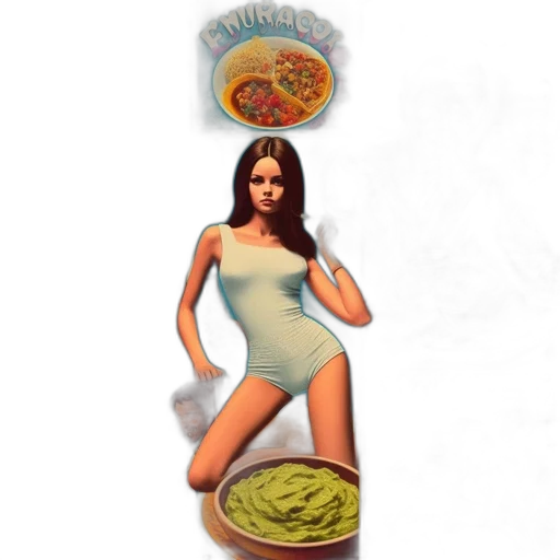 food, dress, jewelry, hat, pixel art, concept art, 3d render, photorealistic transparent PNG cut-out
