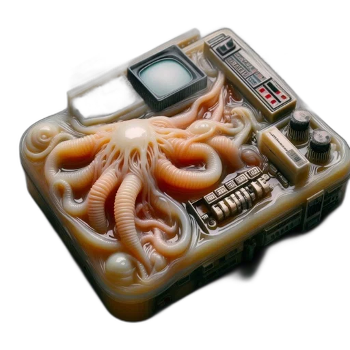 creature, food, animal, weapon, photorealistic, 3d render, concept art, cyberpunk transparent PNG cut-out