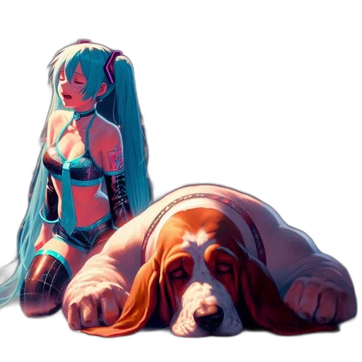 robot, animal, creature, dress, concept art, pixel art, cyberpunk, vaporwave transparent PNG cut-out