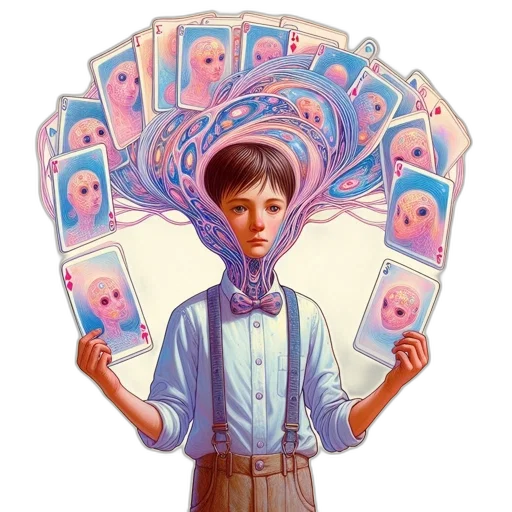 face, robot, mask, umbrella, concept art, vaporwave, comic book art, fantasy art transparent PNG cut-out