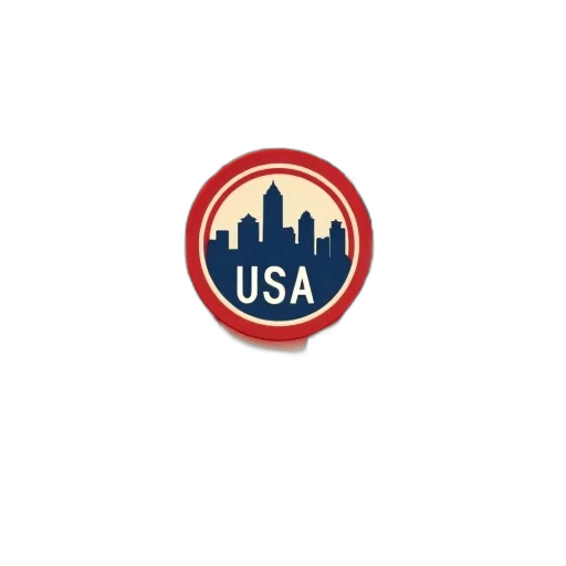 staff, stylized, map, united, states, circular, emblem, center transparent PNG cut-out