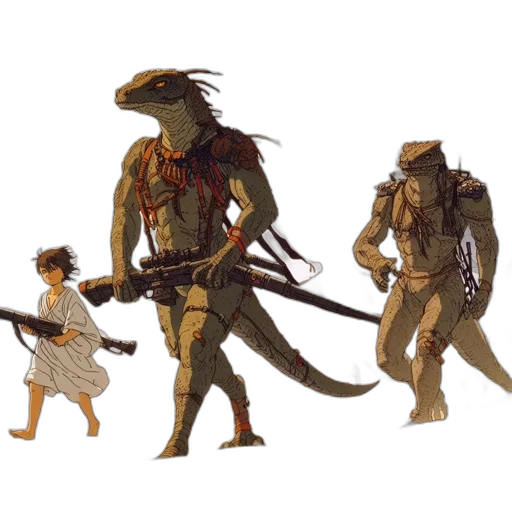 dragon, concept art, fantasy art, 3d render, comic book art, earth tones, reptilian, beings transparent PNG cut-out