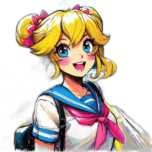 dress, face, staff, crown, anime, pixel art, cartoon, concept art transparent PNG cut-out