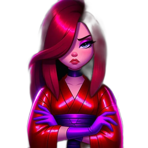 jacket, dress, staff, concept art, comic book art, fantasy art, pixel art, neon lights transparent PNG cut-out