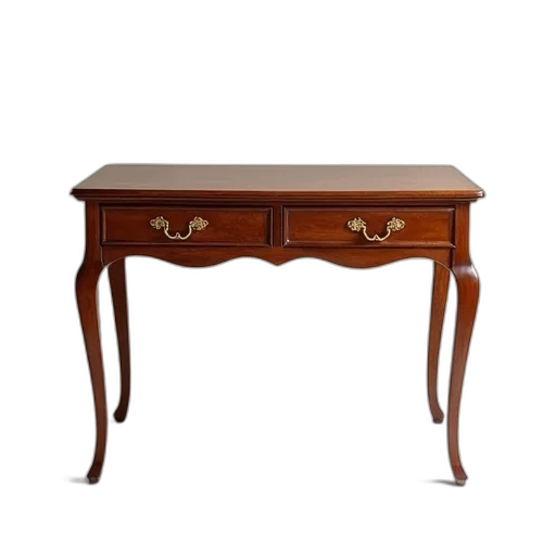 furniture, crown, wooden, table, glossy, finish, gold, accents transparent PNG cut-out