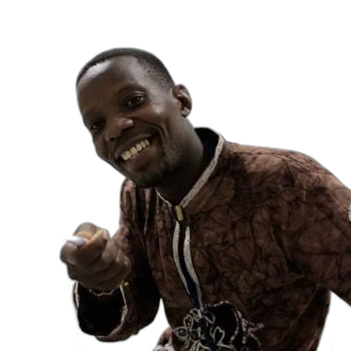 jacket, staff, face, animal, man, patterned, shirt, holds transparent PNG cut-out