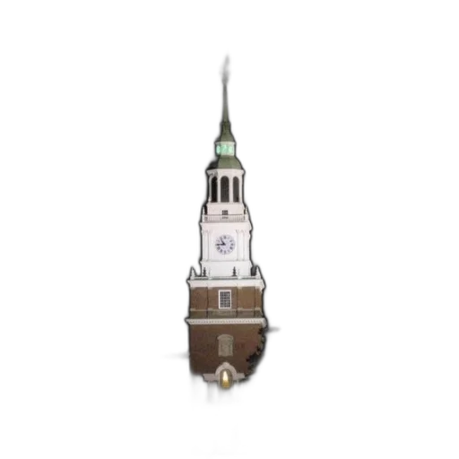 building, staff, 3d render, photorealistic, concept art, watercolor, clock, tower transparent PNG cut-out