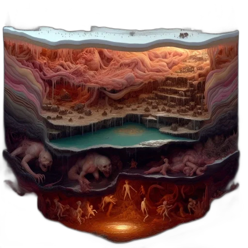 crown, jewelry, fantasy art, concept art, vaporwave, 3d render, underwater, fire transparent PNG cut-out