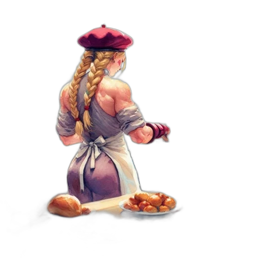 food, dress, staff, hat, concept art, fantasy art, pixel art, watercolor transparent PNG cut-out