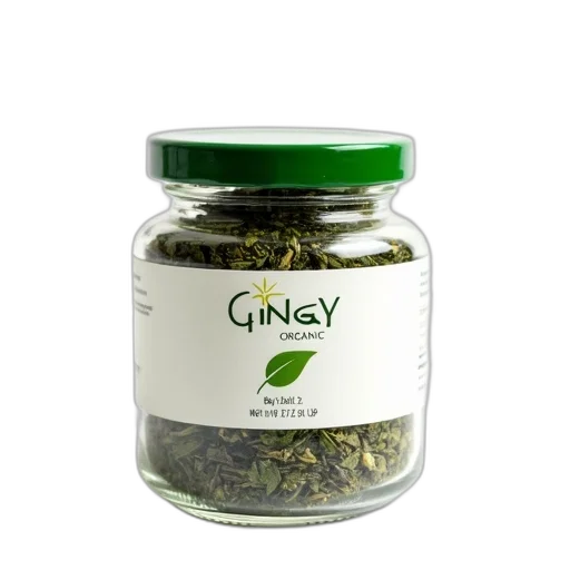 clear, glass, jar, green, lid, filled, tea, leaves transparent PNG cut-out