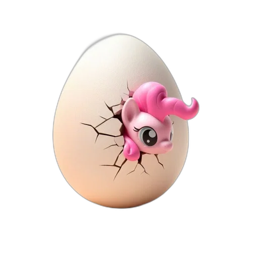 creature, animal, food, jewelry, 3d render, concept art, photorealistic, pink transparent PNG cut-out