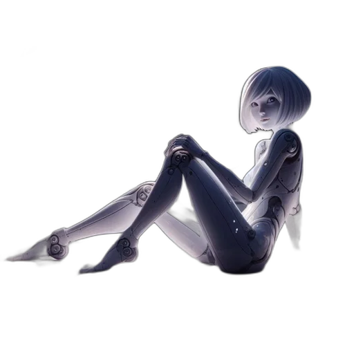 robot, creature, dress, mask, concept art, fantasy art, 3d render, cyberpunk transparent PNG cut-out