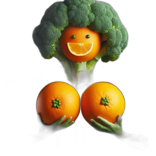 food, face, crown, animal, photorealistic, 3d render, concept art, humanoid transparent PNG cut-out