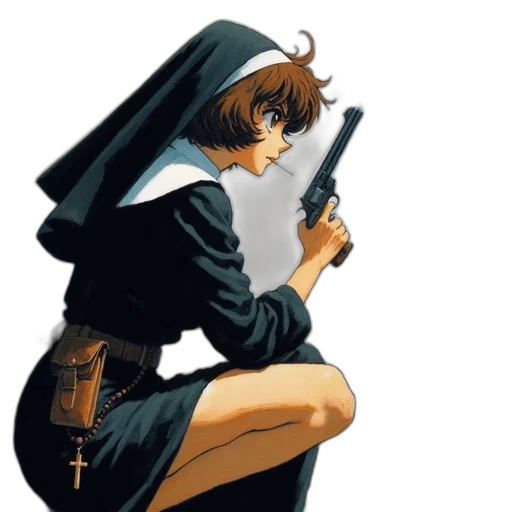 weapon, jacket, staff, sword, concept art, comic book art, pixel art, anime transparent PNG cut-out