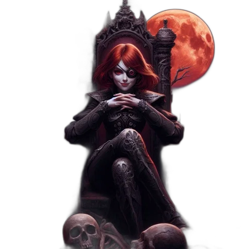 staff, concept art, fantasy art, comic book art, pixel art, dark, red, fantastical transparent PNG cut-out