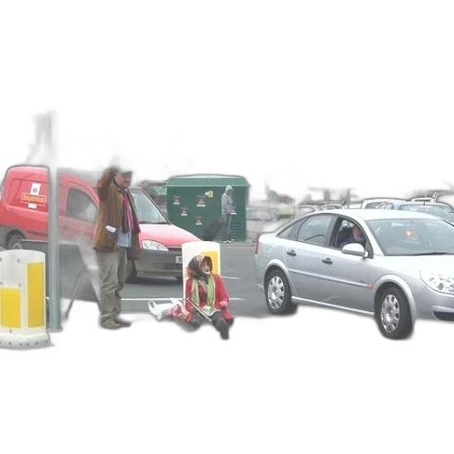 car, robot, bottle, 3d render transparent PNG cut-out