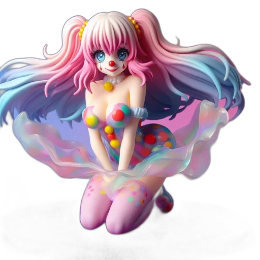 dress, concept art, fantasy art, 3d render, anime, underwater, pastel, colorful transparent PNG cut-out