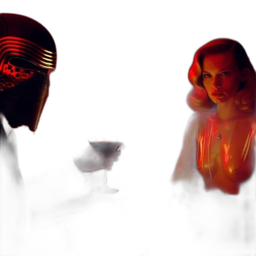 mask, robot, face, concept art, 3d render, cyberpunk, comic book art, neon lights transparent PNG cut-out