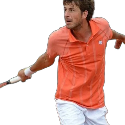 staff, tennis, player, orange, shirt, court, rolex, clock transparent PNG cut-out