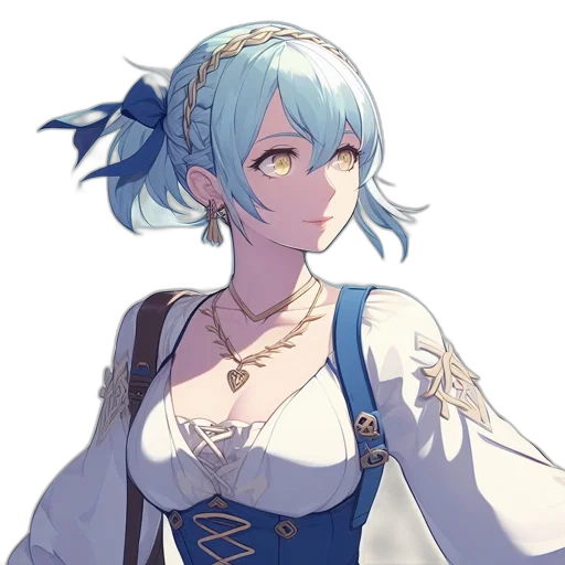 staff, crown, dress, face, anime, concept art, pixel art, fantasy art transparent PNG cut-out