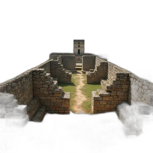 crown, building, sword, weapon, 3d render, concept art, photorealistic, fantasy art transparent PNG cut-out